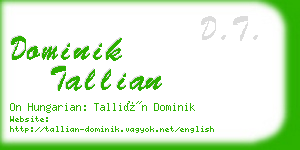 dominik tallian business card